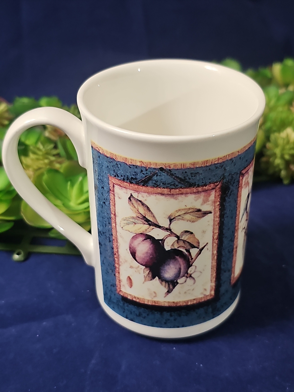 Berkshire Fine Bone China Mug Fruits Pattern, Made In England